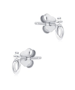 Lovely Shaped Silver Stud Earring STS-6354